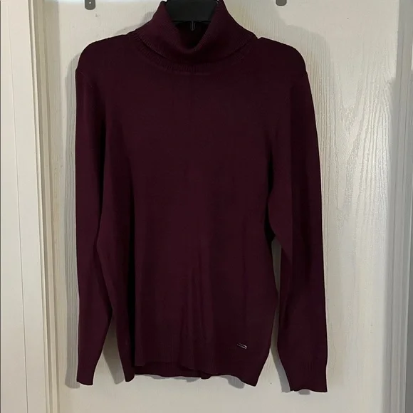 Calvin Klein Cream or Burgundy Soft Turtleneck Sweaters Large New - Picture 10 of 16